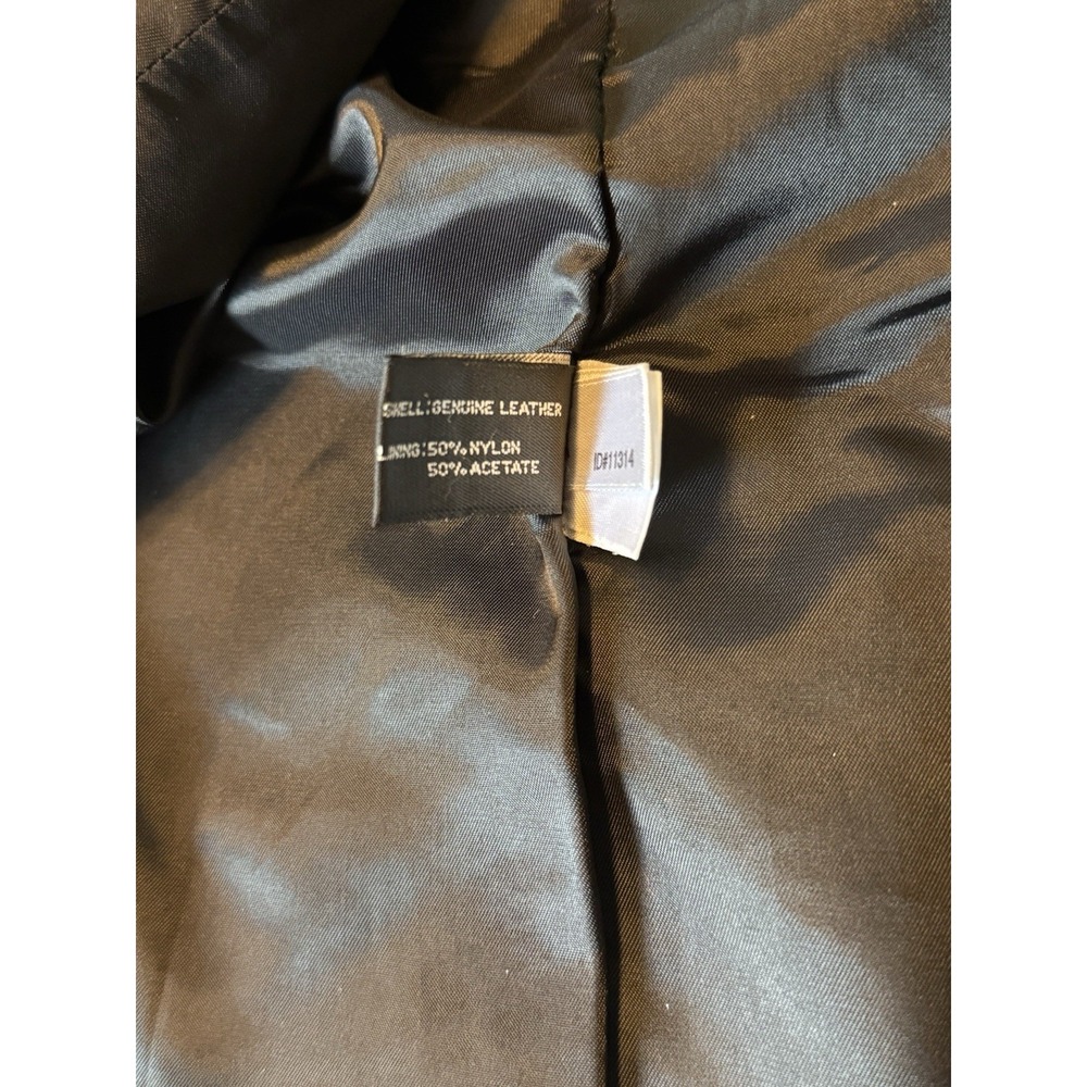Express Womens Button Up Leather Jacket d Size‎ 9/10 Black - Picture 5 of 7